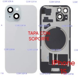 Tapa Trasera con Soporte Para IPhone 15 - Blanco