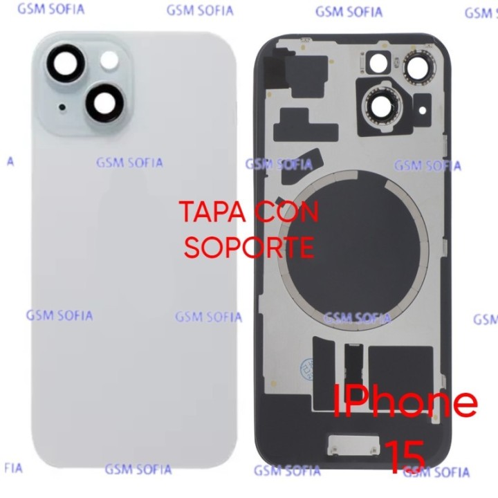 Tapa Trasera con Soporte Para IPhone 15 - Blanco