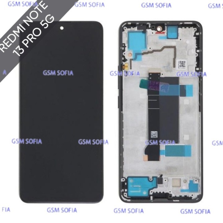 Pantalla completa Ori servipak con marco para Pocophone X6 / Poco X6 / redmi note 13 Pro 5G - Negro
