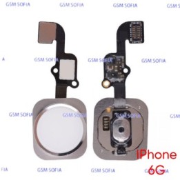 Flex Boton Home Con Lector De Huella Para  IPhone 6G / IPhone 6  / IPhone 6G Plus / IPhone 6 Plus - Blanco