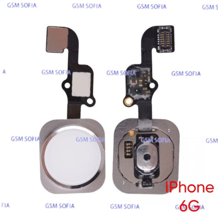Flex Boton Home Con Lector De Huella Para  IPhone 6G / IPhone 6  / IPhone 6G Plus / IPhone 6 Plus - Blanco