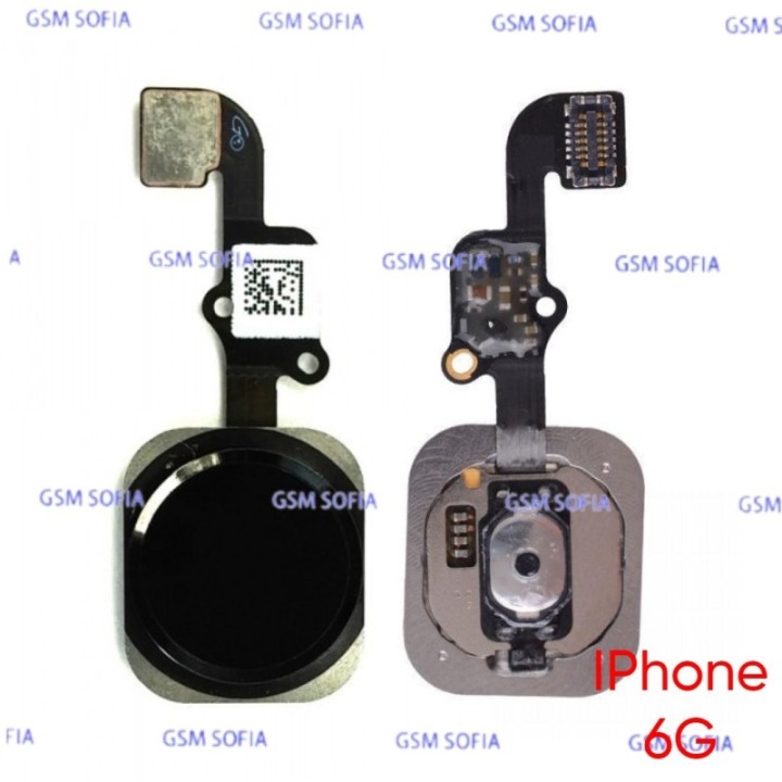 Flex Boton Home Con Lector De Huella Para  IPhone 6G / IPhone 6  / IPhone 6G Plus / IPhone 6 Plus - Negro