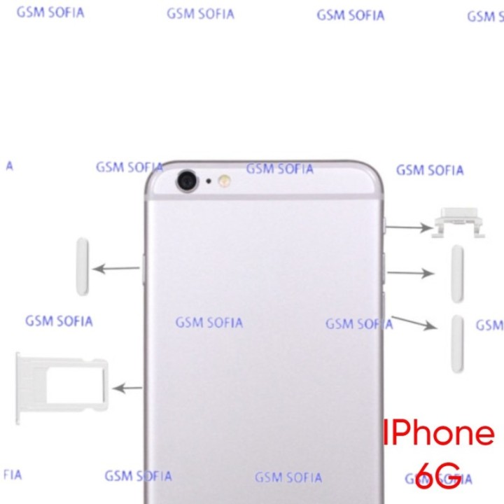 kit botones + Bandeja sim para IPhone 6G / IPhone 6