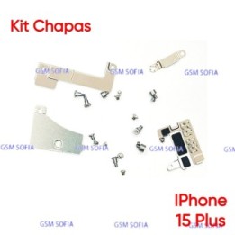 Kit de Chapas + Tornillos de sujecion Interna Para IPhone 15 Plus