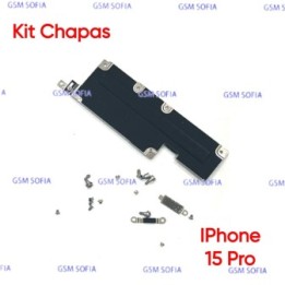 Kit de Chapas + Tornillos de sujecion Interna Para IPhone 15 Pro