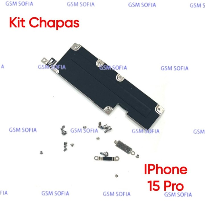 Kit de Chapas + Tornillos de sujecion Interna Para IPhone 15 Pro
