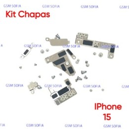 Kit de Chapas + Tornillos de sujecion Interna Para IPhone 15