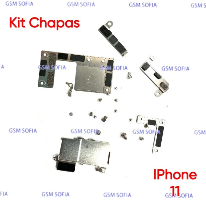 Kit de Chapas + Tornillos de sujecion Interna Para IPhone 11