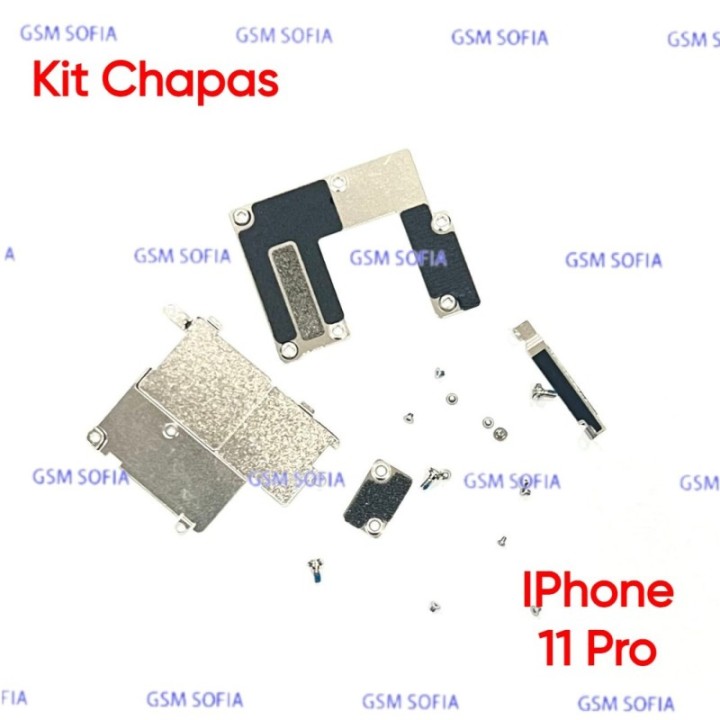 Kit de Chapas + Tornillos de sujecion Interna Para IPhone 11 Pro