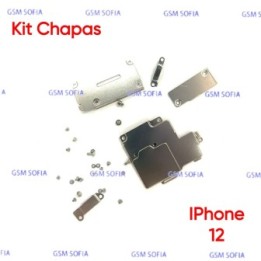 Kit de Chapas + Tornillos de sujecion Interna Para IPhone 12