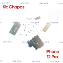 Kit de Chapas + Tornillos de sujecion Interna Para IPhone 12 Pro