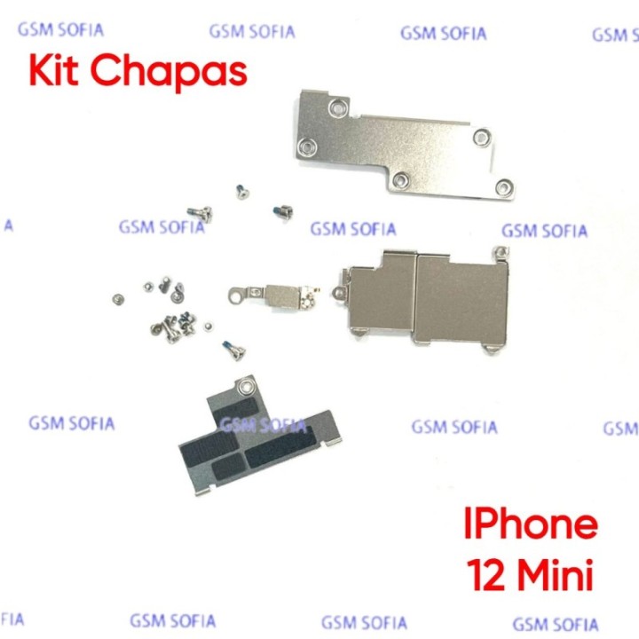 Kit de Chapas + Tornillos de sujecion Interna Para IPhone 12 Mini
