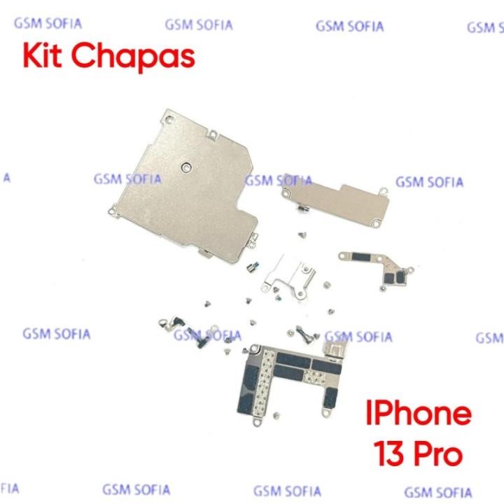 Kit de Chapas + Tornillos de sujecion Interna Para IPhone 13 Pro