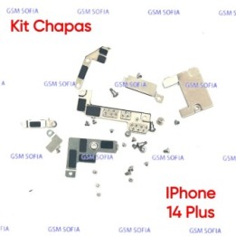 Kit de Chapas + Tornillos de sujecion Interna Para IPhone 14 Plus
