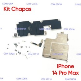 Kit de Chapas + Tornillos de sujecion Interna Para IPhone 14 Pro Max