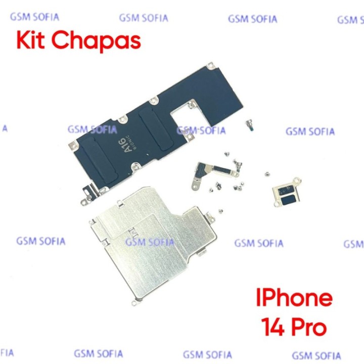 Kit de Chapas + Tornillos de sujecion Interna Para IPhone 14 Pro