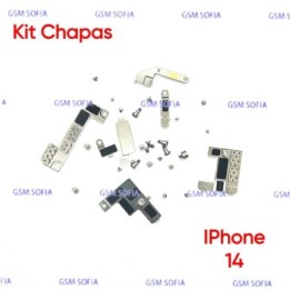 Kit de Chapas + Tornillos de sujecion Interna Para IPhone 14