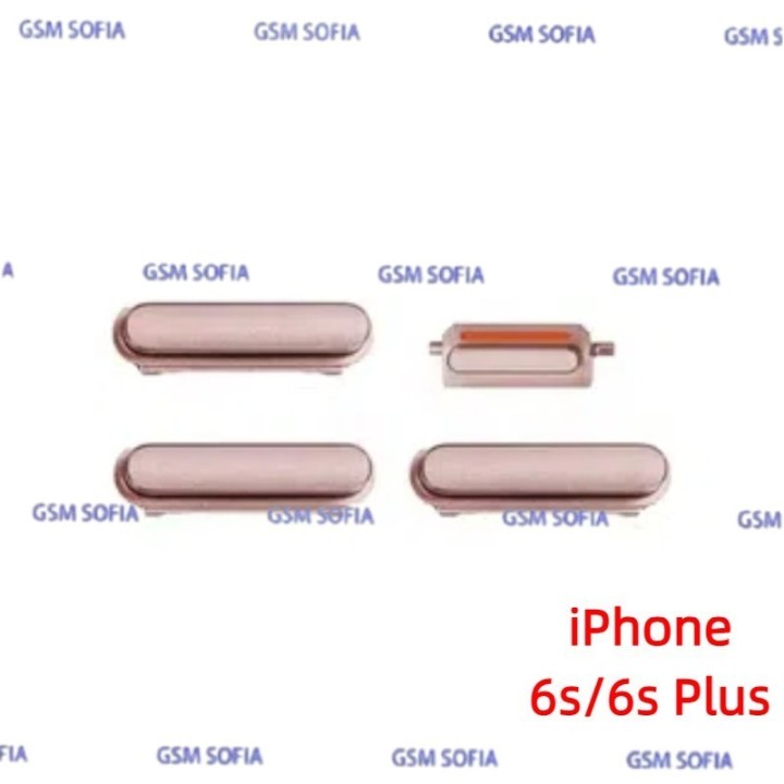 Set 3 Botones + Boton silencio  Para iphone 6s / iphone 6s Plus - Rosa