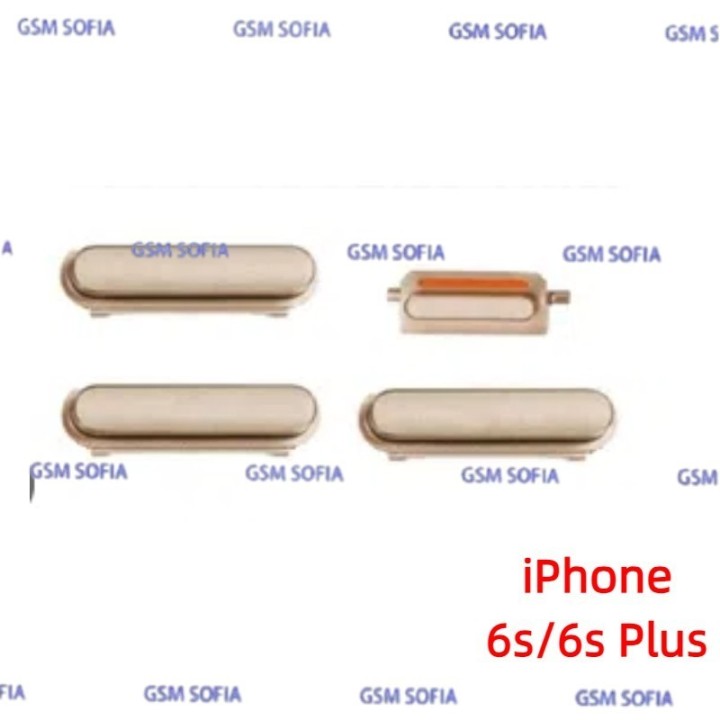 Set 3 Botones + Boton silencio  Para iphone 6s / iphone 6s Plus - Oro