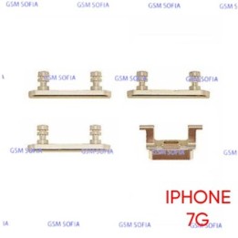 Set botones de volumen y power + silencio para iPhone 7G / iPhone 7 / iPhone 7 Plus - Oro