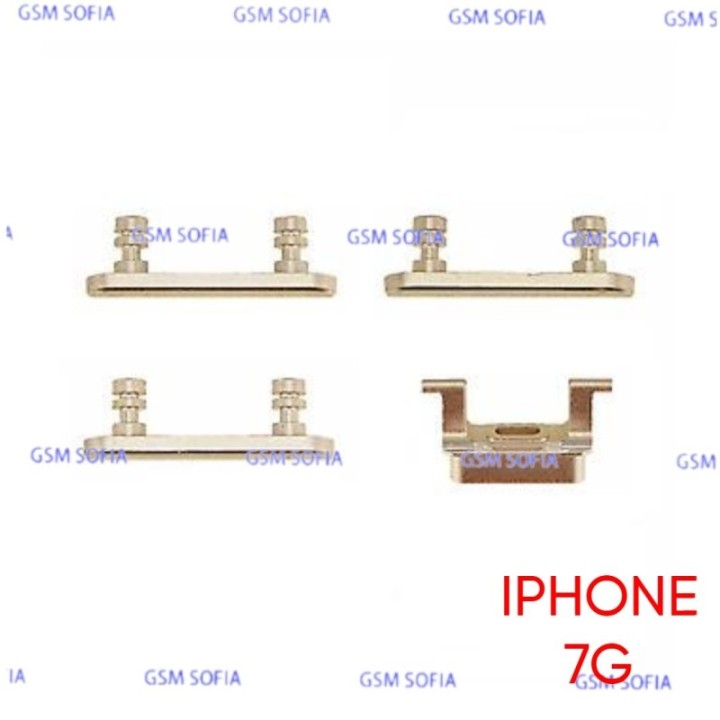 Set botones de volumen y power + silencio para iPhone 7G / iPhone 7 / iPhone 7 Plus - Oro