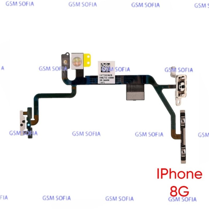 lex De Power Boton Encendido+Volumen+Modo Silencio Con Flash Para iPhone 8 / iPhone 8G