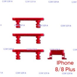 Set botones + silencio Para IPhone 8G / IPhone 8 / IPHONE SE 2020  - Rojo