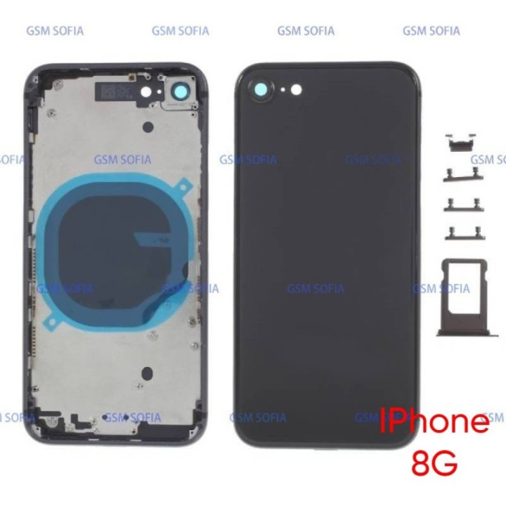 Chasis De Pantalla sin pieza + botones + Bandeja sim Para IPhone 8G / IPhone 8 - Negro