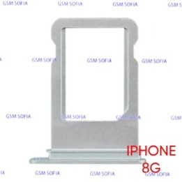 Bandeja SIM Para IPhone 8G / IPhone 8 / IPHONE SE 2020  - Blanco / Plata