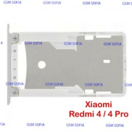 Bandeja Sim + SIM/SD Para Redmi 4 Pro / Redmi 4 - Plata