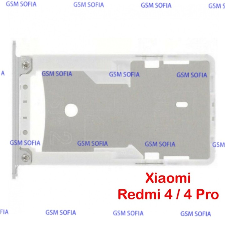 Bandeja Sim + SIM/SD Para Redmi 4 Pro / Redmi 4 - Plata