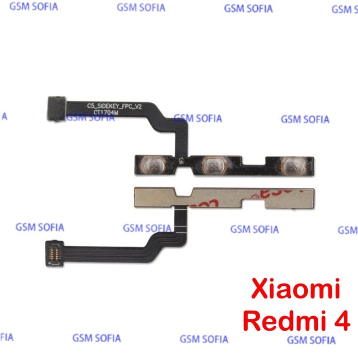 Flex Power Boton Encendido+Volumen Para Redmi 4