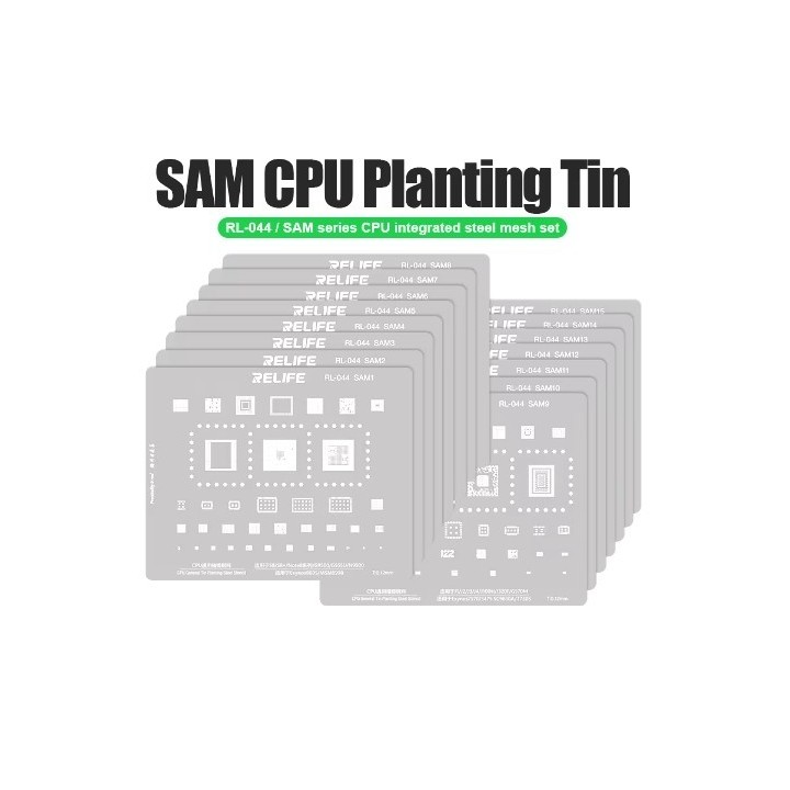 RELIFE - Plantilla Reballing RL-044 BGA Para Serie Samsung
