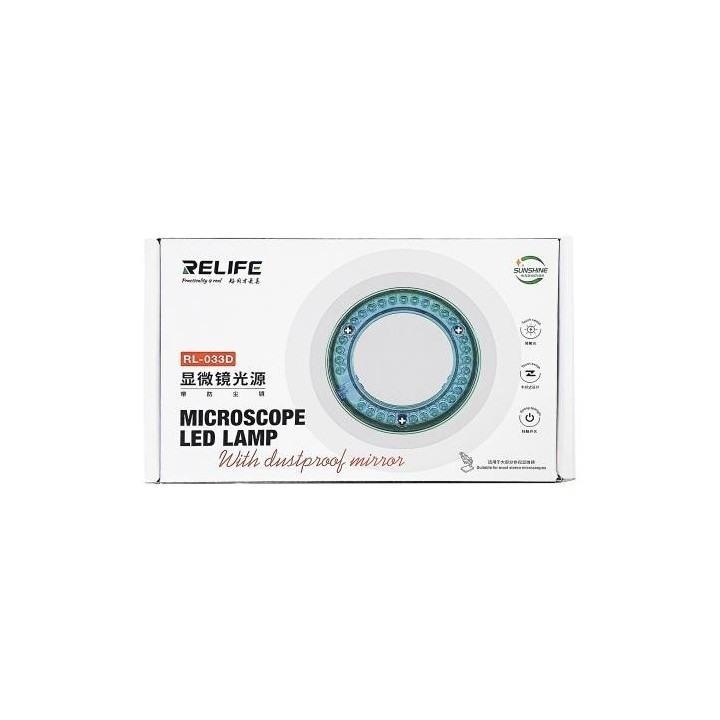 RELIFE RL-033D luz de microscopio - Negro
