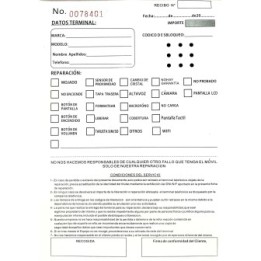 Libreta / Talonario Dublicado 2 Hojas ( Original + copia ) Para Reparaciones de moviles