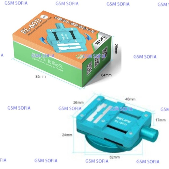 RELIFE RL-601I Mini 360 ° Soporte de reparación BGA de accesorio giratorio para placa base
