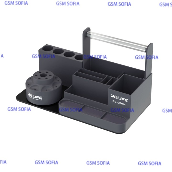 RELIFE RL-001H Organizador de Almacenamiento de reparación multifuncional giratorio - Negro