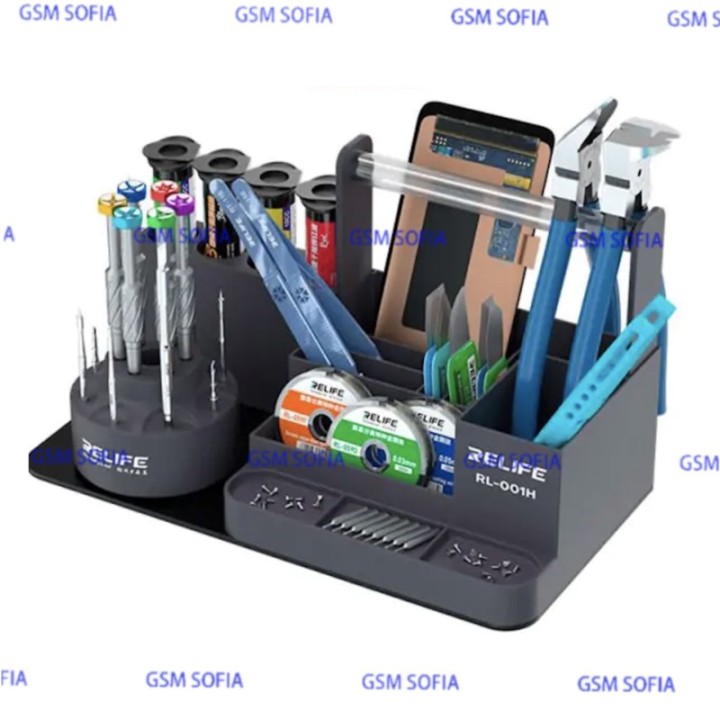 RELIFE RL-001H Organizador de Almacenamiento de reparación multifuncional giratorio - Negro