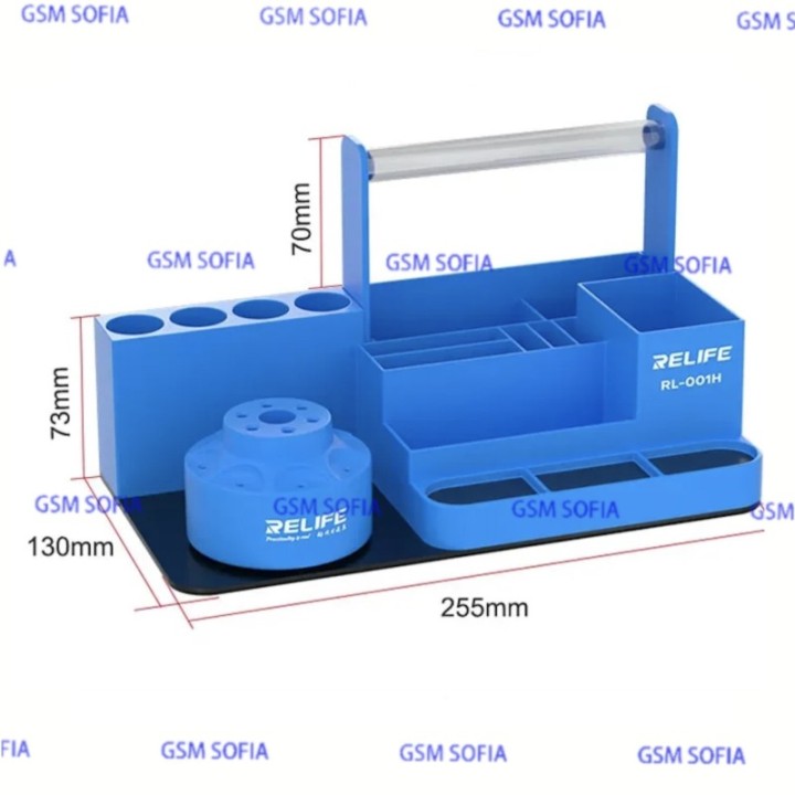 RELIFE RL-001H Organizador de Almacenamiento de reparación multifuncional giratorio - Azul