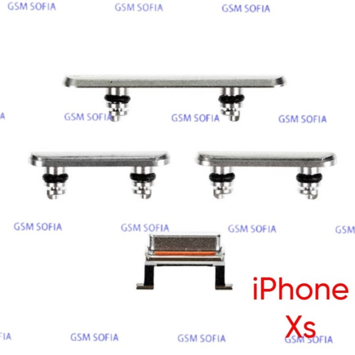 Juego de botones para IPhone Xs - Plata