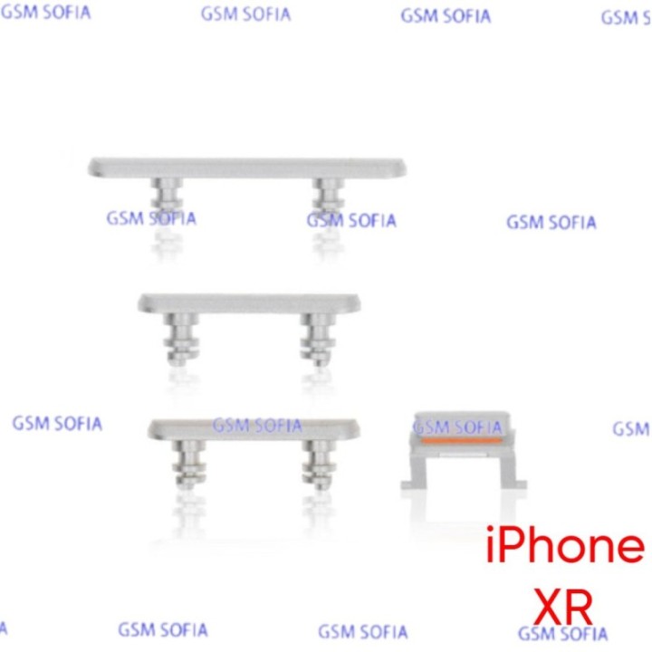 Juego de botones para IPhone XR - Plata