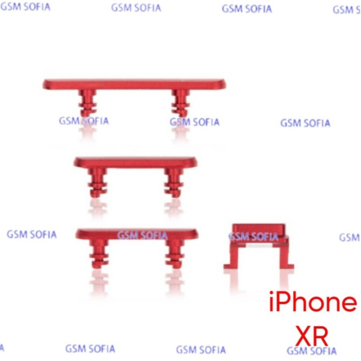 Juego de botones para IPhone XR - Rojo