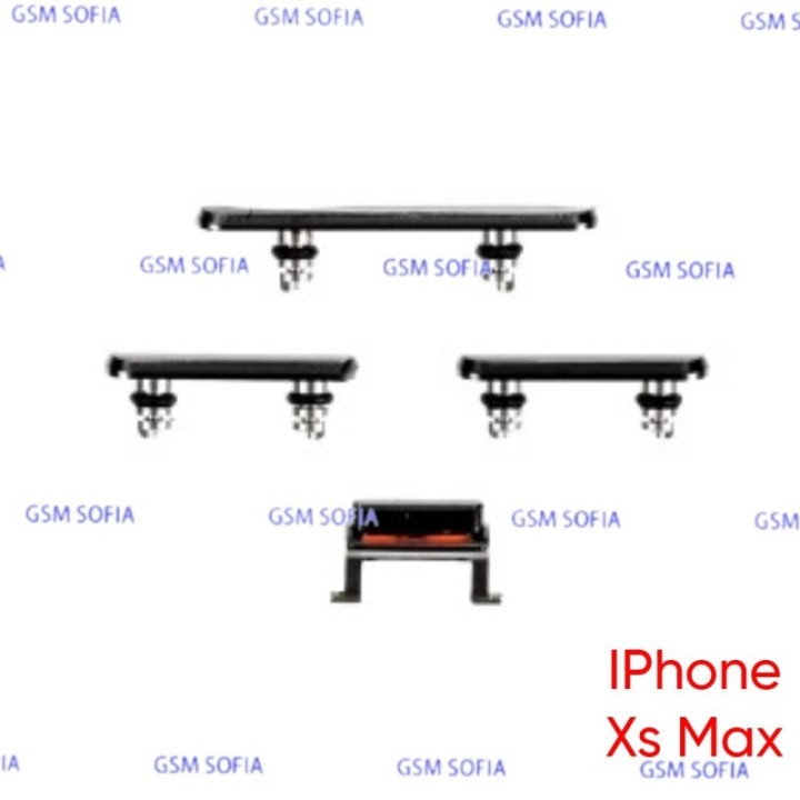 Juego de botones para IPhone Xs Max - Negro