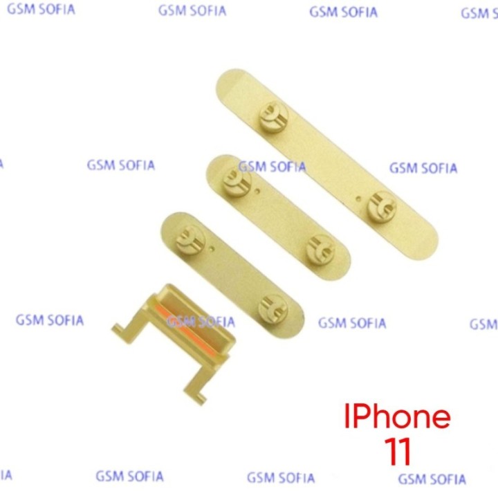 Juego de botones para IPhone 11 - Amarillo