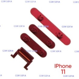 Juego de botones para IPhone 11 - Rojo