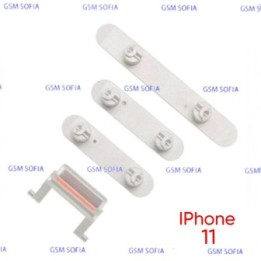 Juego de botones para IPhone 11 - Plata