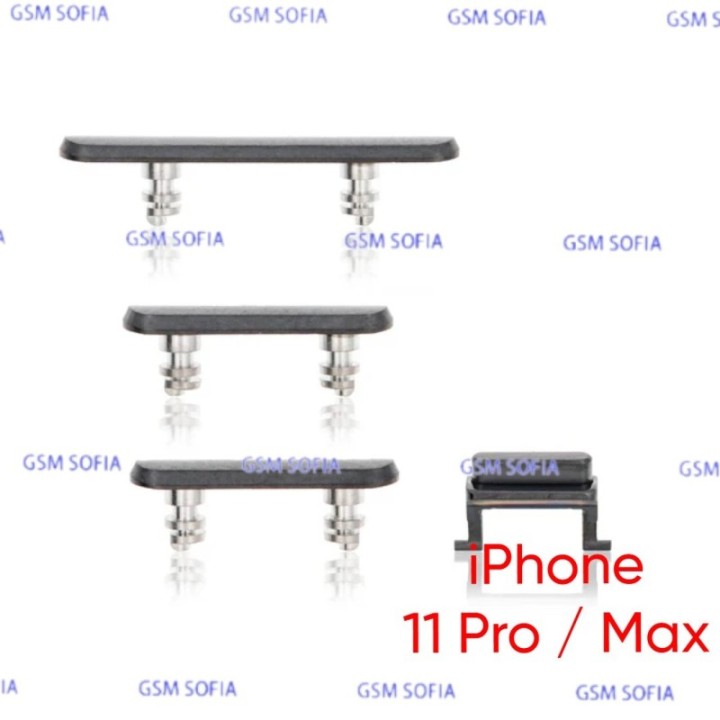 Juego de botones para IPhone 11 Pro / IPhone 11 Pro Max - Negro