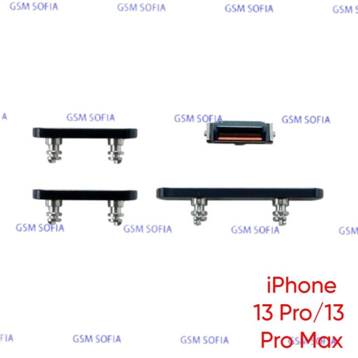 Juego de botones para IPhone 13 Pro / IPhone 13 Pro Max - Negro