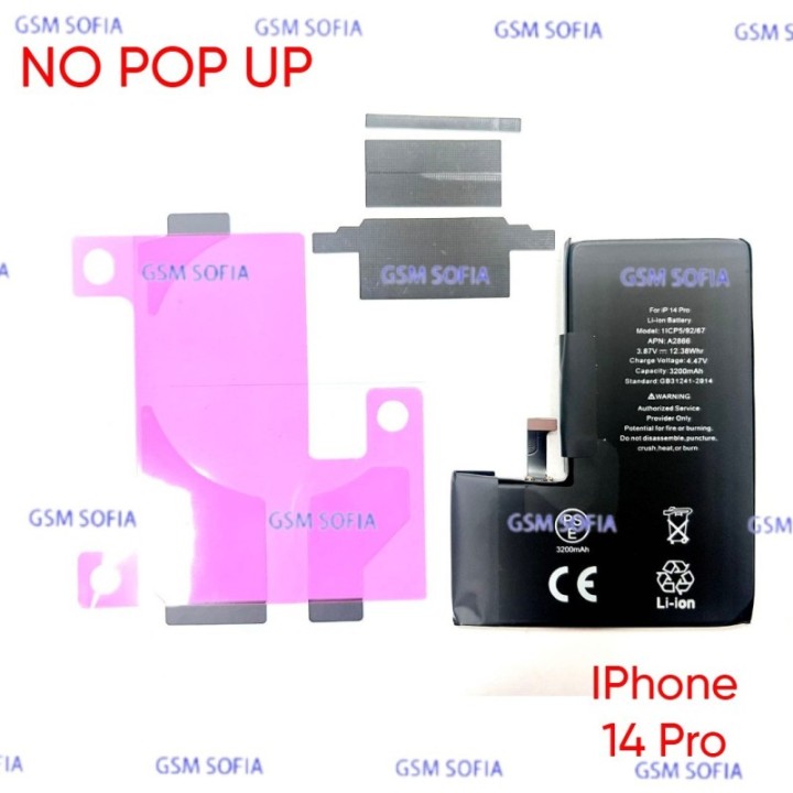 Bateria NO POP UP Para iPhone 14 Pro