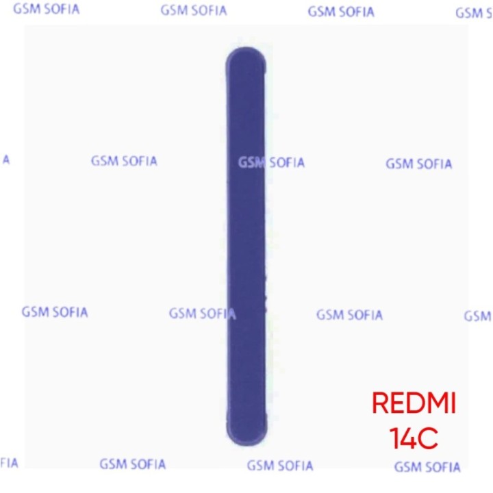 Botón / Pulsador Lateral De Volumen Para Xiaomi Redmi 14c - Azul Marino